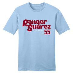 Ranger Suarez Retro Team Font MLBPA Tee 