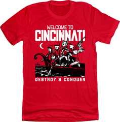 Cincinnati Baseball Viking Boat In The Clutch Red T-shirt