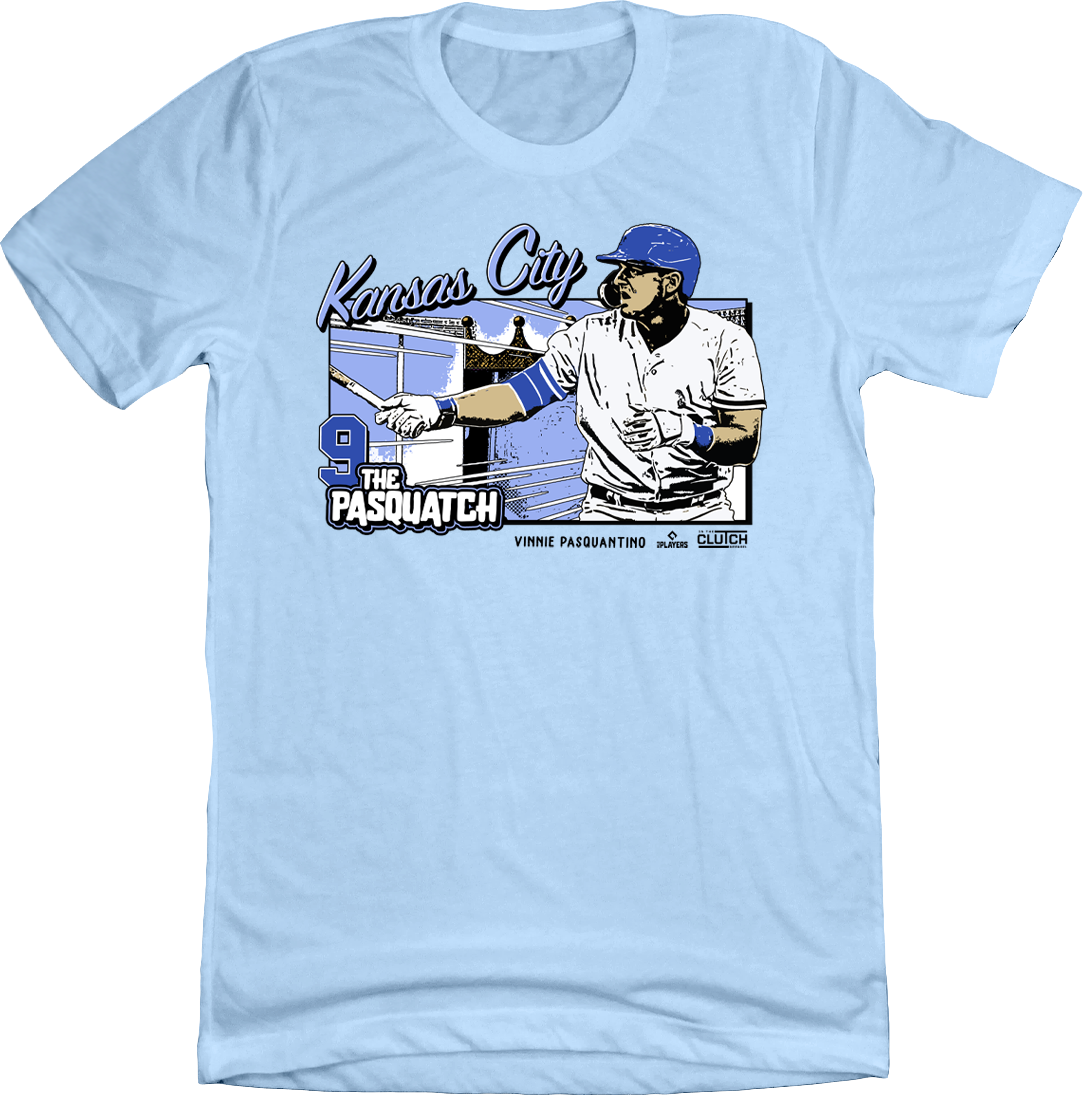 Pasquatch: Vinnie Pasquantino MLPBA Tee Light Blue T-shirt In The Clutch