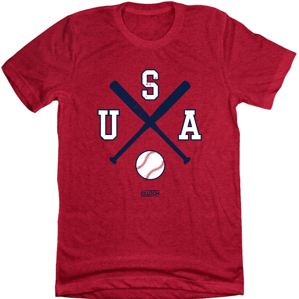 USA Baseball (Bats) T-shirt red In The Clutch