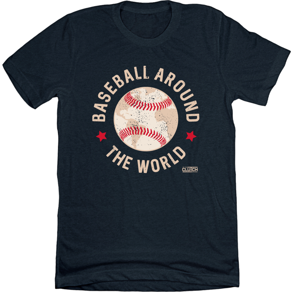 Baseball Around the World navy T-shirt In The Clutch