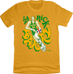 Official Rick Barry ABA Action Player Tee Gold In The Clutch