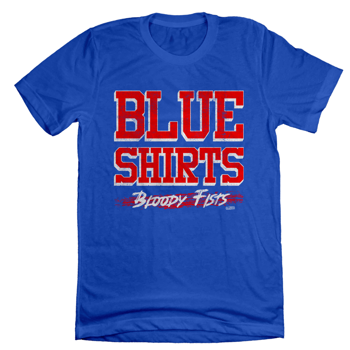 Blue Shirts Bloody Fists New York Hockey blue tee