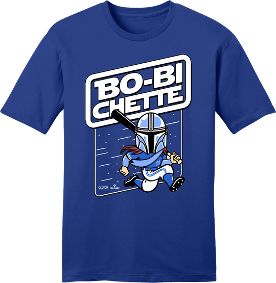 Bo Bichette Men's Cotton T-Shirt - Royal Blue - Toronto | 500 Level Major League Baseball Players Association (MLBPA)