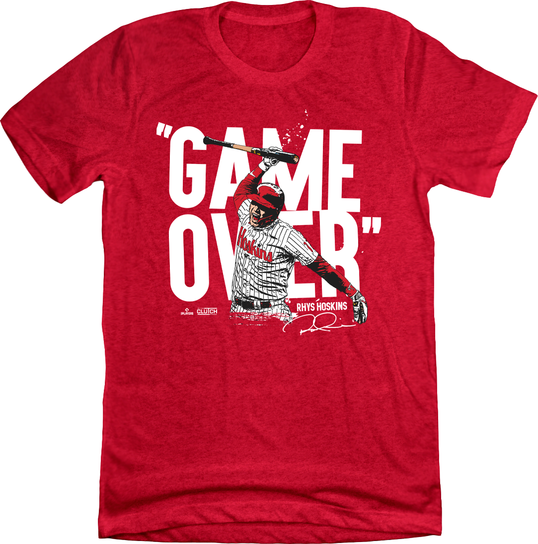 Rhys Hoskins Game Over MLBPA T-shirt red In The Clutch