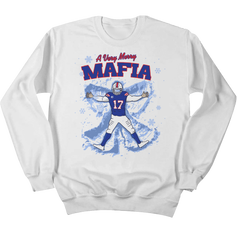 A Very Merry Mafia | Buffalo Football in the Snow In The Clutch Crewneck White