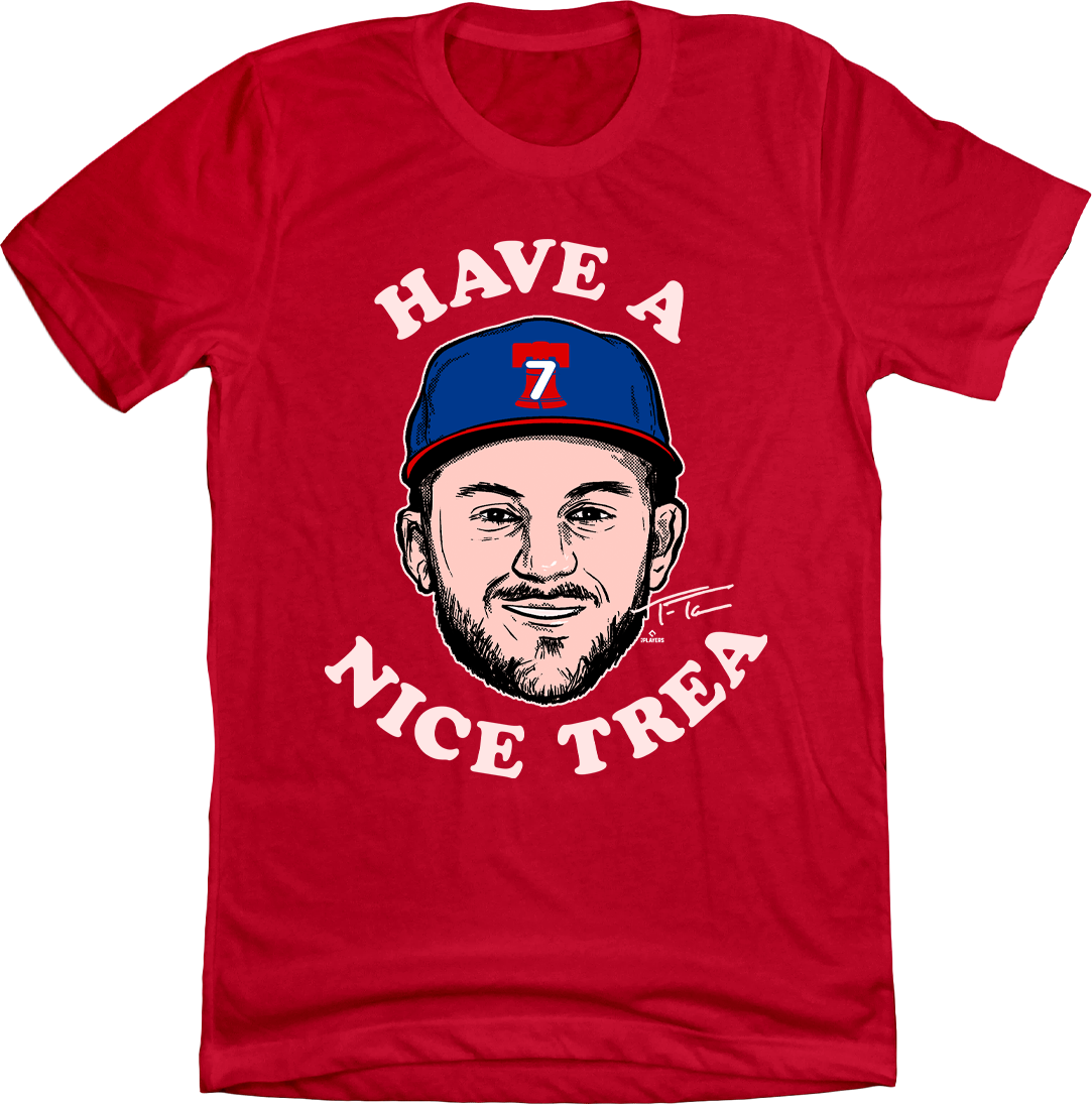 Official Trea Turner Philly MLBPA Tee Red In The Clutch