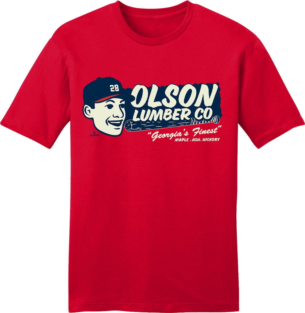 Olson Lumber Co. Matt Olson MLBPA Tee red
