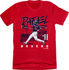 Rafael Devers BOS MLBPA Tee Red  In The Clutch