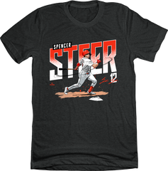 Spencer Steer MLBPA T-shirt Black In The Clutch