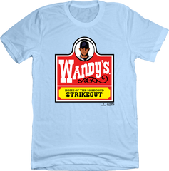 Wandy's Home of the 20-Second Strikeout MLBPA light blue T-shirt
